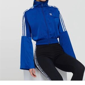 adidas Royal Blue Bomber Jacket with White Accents